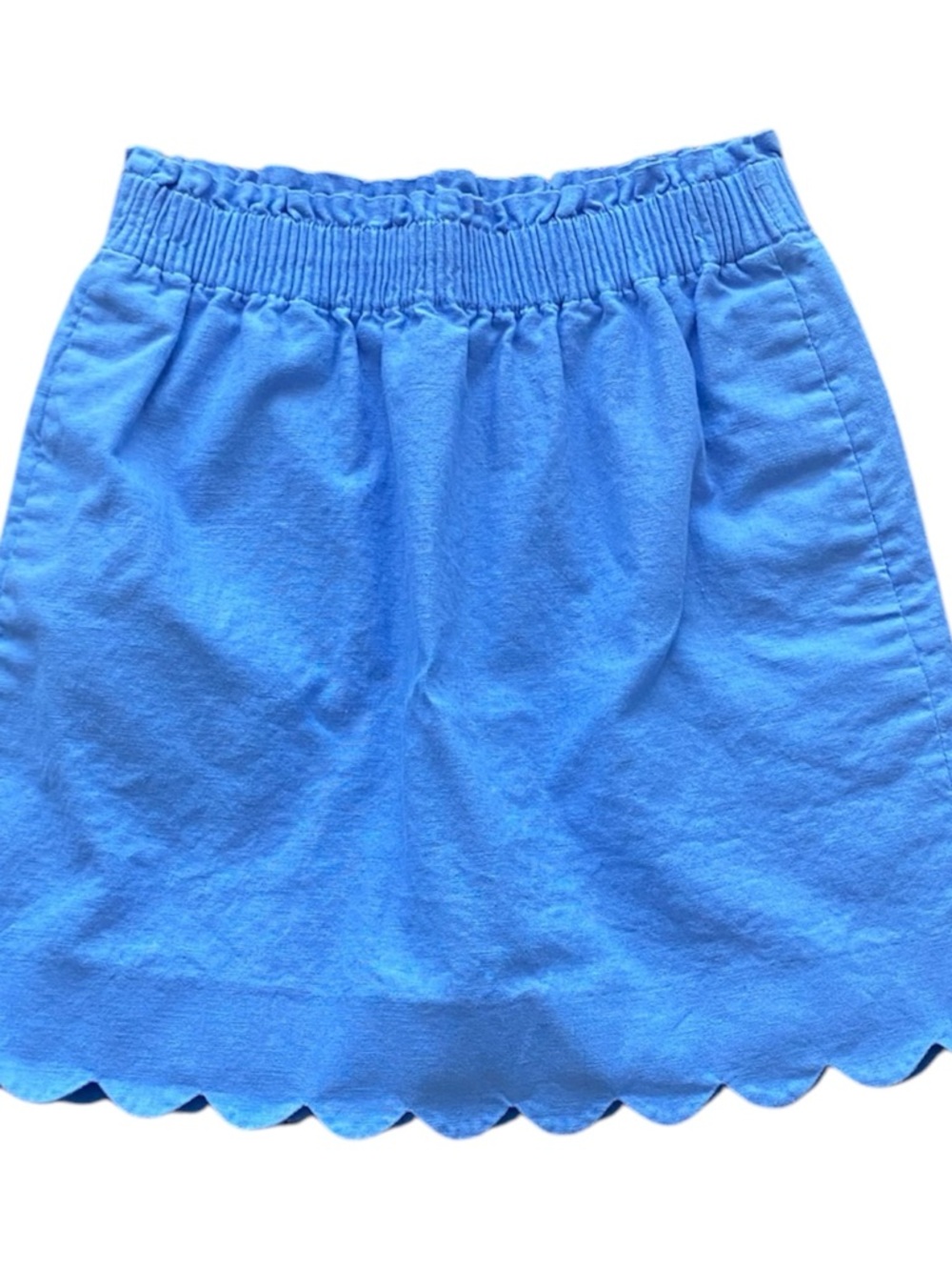 J.Crew Blue Scalloped Hem Skirt with Pockets – Size 2 💙